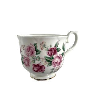 Duchess Fine Bone China Tea Cup Only Pink Roses Floral Gold Trim Made in England